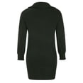 thumbnail image 5 of Sweater Dress for Women Long Lantern Sleeve V Neck Lapel Casual Loose Mini Dress Soft Winter Knitted Pullover Dresses, 5 of 7