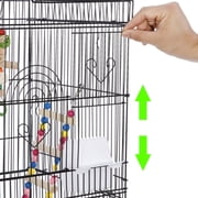ZENY 39 House Shape Bird Cage Large Parrot Cage Metal Frame, Black