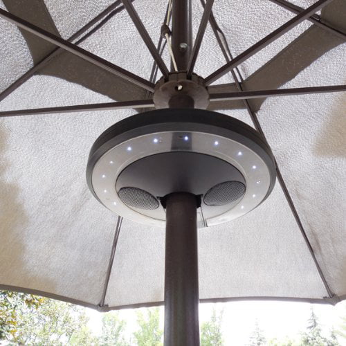 Patio Umbrella Bluetooth Speaker With, Outdoor Umbrella With Lights And Speaker