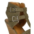 thumbnail image 4 of City Classified BK11 Women Leatherette Strappy Buckle Open Toe Wedge Sandal, 4 of 5
