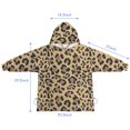 thumbnail image 7 of Brown and Black Leopard Print Blanket Hoodies for Kids 6-13YR Oversize Wearable Blanket Hoodies for Boys Girls Teens, 7 of 7