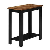 Designs2Go Baja Chairside End Table with Shelf in Black Wood