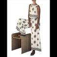 thumbnail image 2 of Conjunto de Dos Piezas de Verano Y2K con Estampado Floral Bohemio para Mujer: Camiseta Sin Mangas y Pantalones Anchos. XXL, 2 of 7