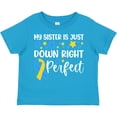thumbnail image 3 of Inktastic My Sister is Just Down Right Perfect- Down Syndrome Awareness Ribbon Boys or Girls Toddler T-Shirt, 3 of 5