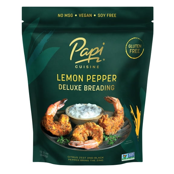 Papi Cuisine Lemon Pepper Deluxe Breading, 12 oz Pouch