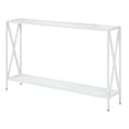 thumbnail image 1 of Convenience Concepts Table Console Tucson en Fini Bois Blanc et Cadre en Métal, 1 of 5