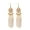 White, variant on Walbest 1 Pair Women Faux Feather Earrings Vintage Bohemian Earrings Long Drop Dangle Earrings With Dream Catcher Design, Alloy Women Fashion Long Earrings for Daily Wear