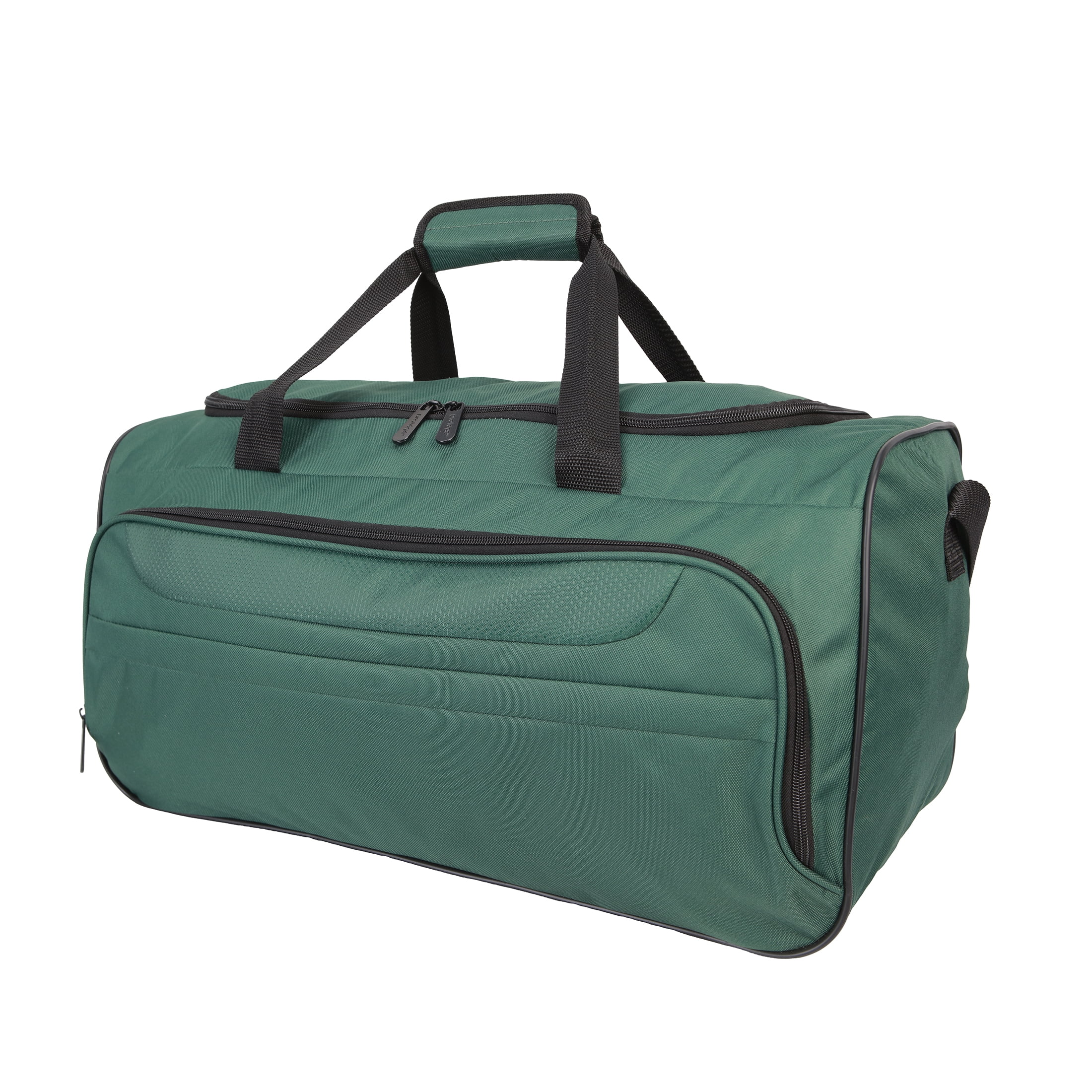 Protege 3-Piece Softside Luggage Travel Set, Includes Medium Checked Luggage, Carry On Duffel and Boarding Tote, Green