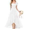 thumbnail image 2 of Ashirexll Robes d'Été pour Ados Mode Sans Manches Ligne A Décontractée Col Rond Manches à Volants Robe de Printemps Été pour Préados, 2 of 3