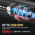 thumbnail image 5 of 20V Cordless Impact Wrench 1/2", 400N.m High Torque, 2300 RPM, 3.0Ah Battery & Fast Charger, 4 Sockets, LED Light, 5 Modes – Electric Impact Gun for Truck Tires(Red), 5 of 7