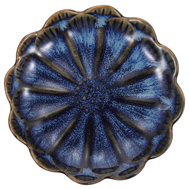 Flower Shape Snack Dish Ceramic Side Dish Plate Seasoning Sauce Dipping Bowl
