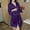 Purple, variant on RKSTN Under $5 Pajamas For Women Soft Tie-Front Silk Cardigan Solid Color Minimalist Long Sleeve Lightweight Long Length Sleepwear Fall Winter Lounge Nightwear