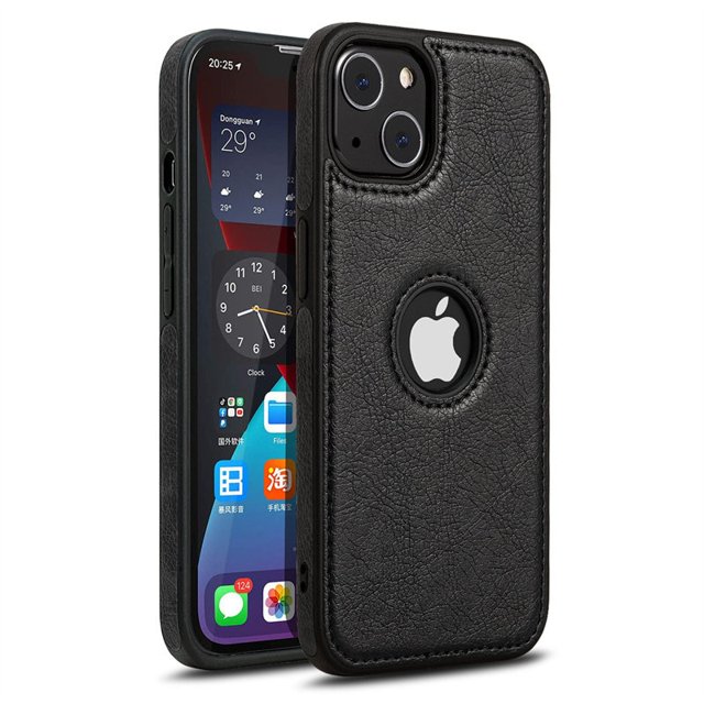 Funda de teléfono de cuero ultradelgada para iPhone 13 Pro Max 12 11 Pro Max XR X 7 Plus 14 parachoques a prueba de golpes funda trasera suave de negocios Tan Jianjun unisex