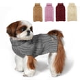 thumbnail image 1 of Jersey para perros KYEESE de punto trenzado con cuello alto para perros pequeños, color gris, 1 of 7
