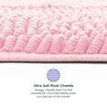 thumbnail image 2 of Tafts Ultra Soft Luxury Bath Mat, Bathroom Rugs, Chenille Microfiber, Absorbent Non-Slip Machine Washable, Bathroom Decor, Super Plush Bath Mats for Bathroom, Shower & Tub, Light Pink, 2 of 5