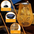 thumbnail image 2 of Faroles solares KagoLing para exterior, impermeables, de ratán, paquete de 2, 2 of 9