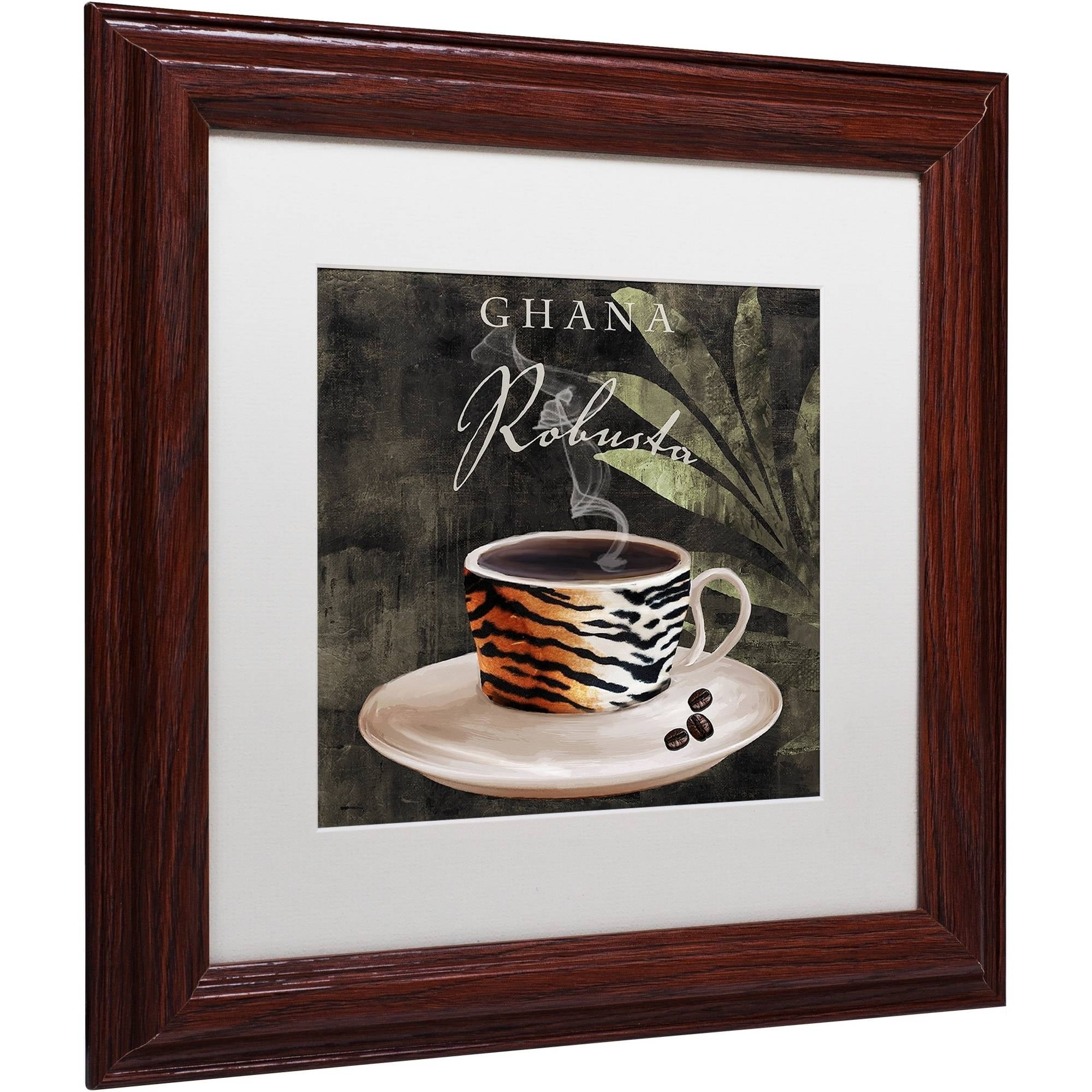 Trademark Fine Art "Afrikan Coffee IV" Canvas Art by Color Bakery White Matte, Wood Frame