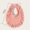 thumbnail image 3 of Cathalem Towel Ruffle Machine Washable and Breathable Cotton Baby Bib, Gray, 3 of 3