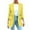 Yellow, variant on Quinlirra Women Blazers for Work Women's Solid Color Long Sleeved Lapel Suit Jacket Long Sleeved Small Suit Temperament Slim Top Jacket