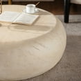 thumbnail image 4 of YIYADO 35.43" MgO Round Centre Coffee Table Vintage Faux Stone Sofa Pre-Modern Coffee Tables for Living Room Office Apartment,Beige, 4 of 6