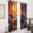 thumbnail image 2 of Sunset Jumping Dolphin Window Curtain Panels Grommet Blackout Curtains Blackout Curtains for Living Room, 2 of 7