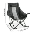 thumbnail image 3 of VEVOR Rocking Camping Chair, Portable Folding Rocker, Heavy-Duty Lawn Chair Recliner with Cupholder & Pocket, Supports 225lbs, Fully Padded Camp Chairs for Outdoor Patio Backyard Garden, 3 of 9