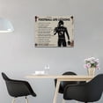 thumbnail image 4 of Football Decor Wall Art Inspirational Quotes Sports Football Player Boy Pictures Wall Decor Football Life Lessons Canvas Painting Prints Artwork Decorations Framed for Bedroom School Gym 16"x12", 4 of 6