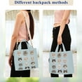 thumbnail image 4 of FORMRS Womens Corduroy Tote Bag Crossbody Shoulder Handbag with Pocket, Cute Cat Faces, 4 of 7