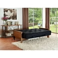 thumbnail image 3 of DHP Brooklyn Fabric Convertible Futon Sofa in Brown, 3 of 9