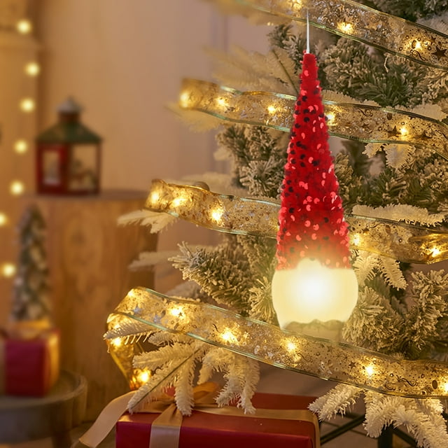 Home Decor Kcavykas LED Desk Lamp,Lamp,Christmas Gnomes with Light Hanging Shiny Christmas Gnome Ornaments Plush Santa Dolls with Hanging Rope For Christmas Tree Decorations with Batterry