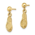 thumbnail image 2 of Auriga 14k Yellow Gold Flip Flop Dangle Earrings for Women(L-20mm, W-5mm), 2 of 5