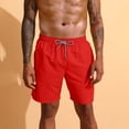 thumbnail image 6 of Men's Gym Workout Shorts with Mesh Liner Quick Dry Athletic Shorts 5 Inch Lightweight Sports Running Shorts with Pockets Red, 6 of 9