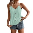 thumbnail image 2 of Womens Breathable Cami Tops Eyelet Lace V Neck Tank Tops Sleeveless Summer Vacation Casual Camisole Green M, 2 of 9