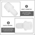 thumbnail image 3 of OFFIGAM 5-Pack White Plastic Hose Barb Reducer Fittings Threaded Barbed Reducing Connectors for Plumbing, 3 of 8
