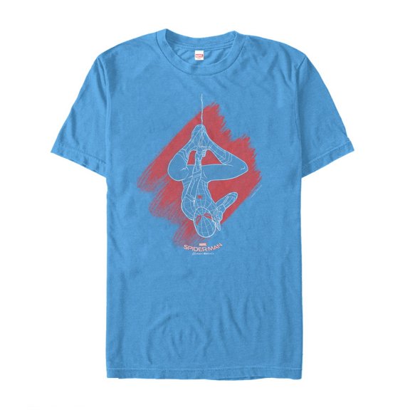 Men's Marvel Spider-Man: Homecoming Hang Graphic Tee Turquoise Medium