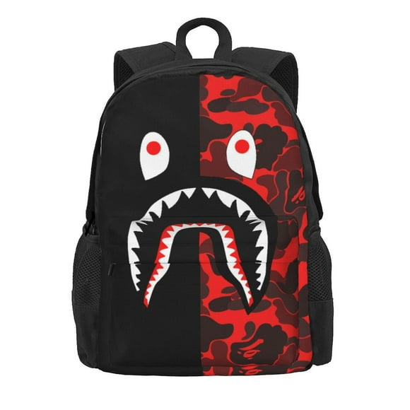 Shark Camo Kids Backpacks School Bag Bookbag Casual Daypack Backpacks For Travel