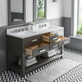 thumbnail image 4 of Water Creation Madalyn 60" Double Sink Wood Bathroom Vanity in Gray and White, 4 of 7