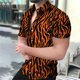 thumbnail image 3 of Camisa con estampado de leopardo para hombre, camisas casuales con botones, ropa de calle sexy de manga corta, camisas vintage de mano corta, verano 2024, 3 of 5