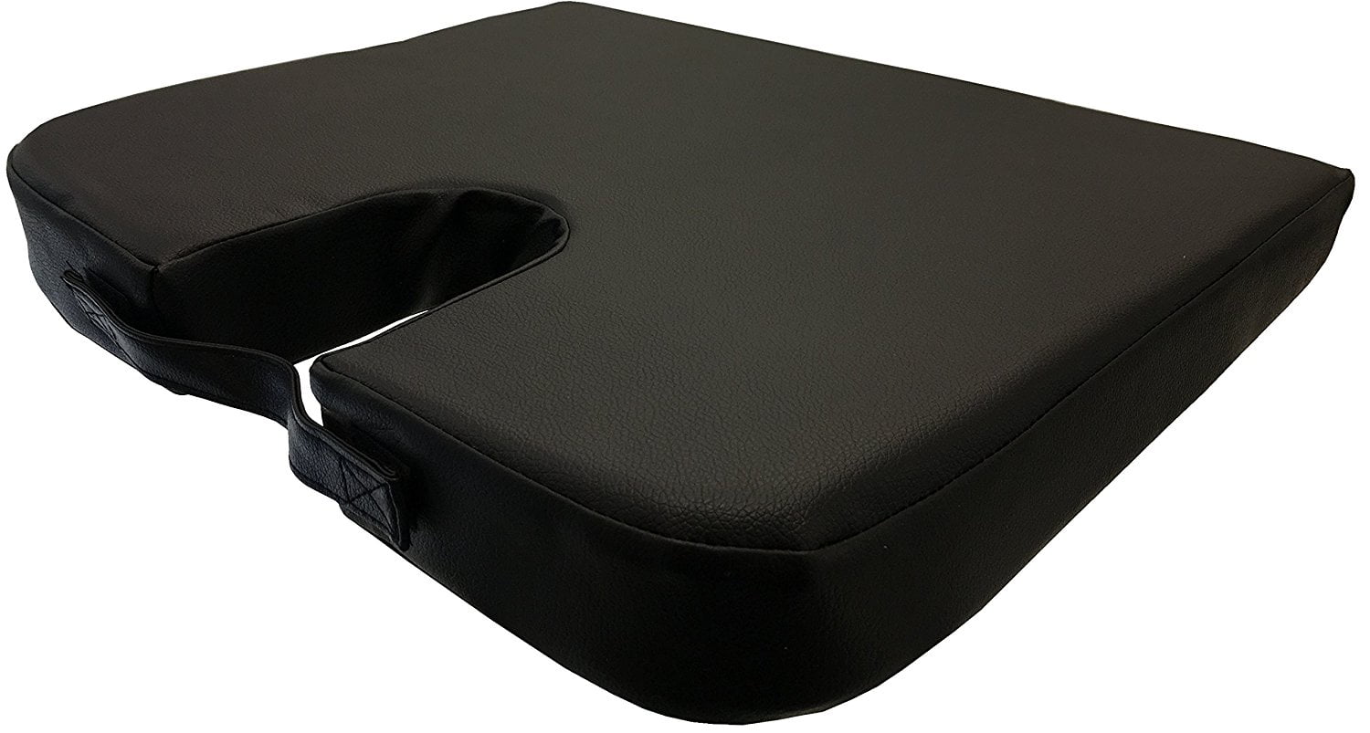 PORTABLE SLANTED ORTHOPEDIC WEDGE SEAT CUSHION Black Improves Posture