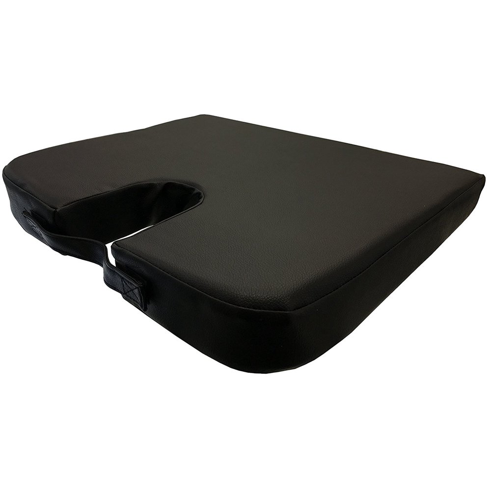 PORTABLE SLANTED ORTHOPEDIC WEDGE SEAT CUSHION Black Improves Posture