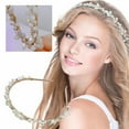 thumbnail image 2 of Pearl Headband Headbands for Women Girls White Pearls Gold Hairbands Hair Hoop Hair Accessories Xianqi New Pressed Hair Style Go Out Versatile Headdress 2PCS Barrettes for Baby Extra Large Hair Clip, 2 of 9