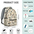 thumbnail image 6 of Paw Prints and Bones Backpack for School,Cute School Bag,Schoolbag with Adjustable Shoulder Straps & Padded Back,15.3"x11"x7.1".﻿, 6 of 6