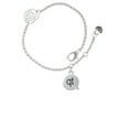 thumbnail image 2 of Delight Jewelry Silvertone Text Chat - qt - Cutie - Silver-tone Rose Link Chain Bracelet, 6.25"+1.75" Extender, 2 of 4
