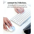thumbnail image 4 of Macally Apple Wireless Keyboard and Mouse for Mac - Dual Mode (Bluetooth + Wired) - Multi-Device, Rechargeable - Mini Wireless Keyboard and Mouse Combo for MacBook, iPad, Mac Mini/Air/Pro (Silver), 4 of 9