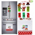 thumbnail image 1 of 5 fundas para manijas de electrodomésticos de cocina navideños para decoración de refrigeradores, microondas, hornos y lavavajillas, decoración interior navideña y suministros para regalos de fiesta., 1 of 6
