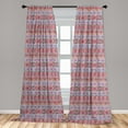 thumbnail image 5 of Ambesonne Ethnic Curtains, Retro Spring Aztec Art, Pair of 28"x84", Pale Blue Indigo, 5 of 5
