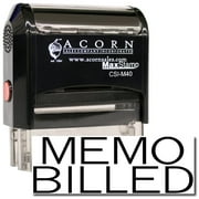 Large Self-Inking Memo Billed Stamp with Mint Green Ink