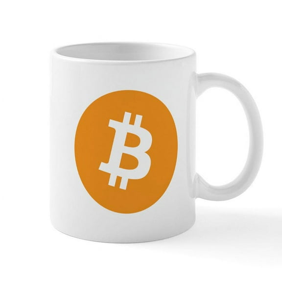 CafePress - Mug With The Bitcoin Logo - 11 oz Ceramic Mug - Novelty Coffee Tea Cup