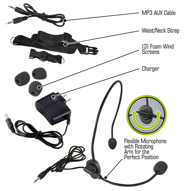 Mini Microphone Voice Amplifier Portable Rechargeable
