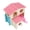 Pink, variant on Yajisi Wooden Hamster Fun House Huts Toy Exercise Playthings Fun Gym Playground For Small Animals, Activity Center For Pet Cage Accessories - Blue (7.09 inches / 18 cm)